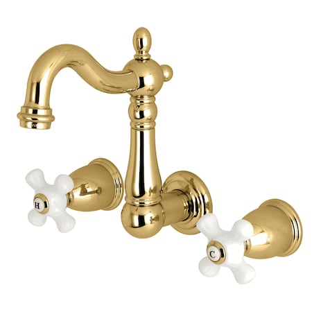 Heritage KS1222PX 8-Inch Center Wall Mount Bathroom Faucet KS1222PX